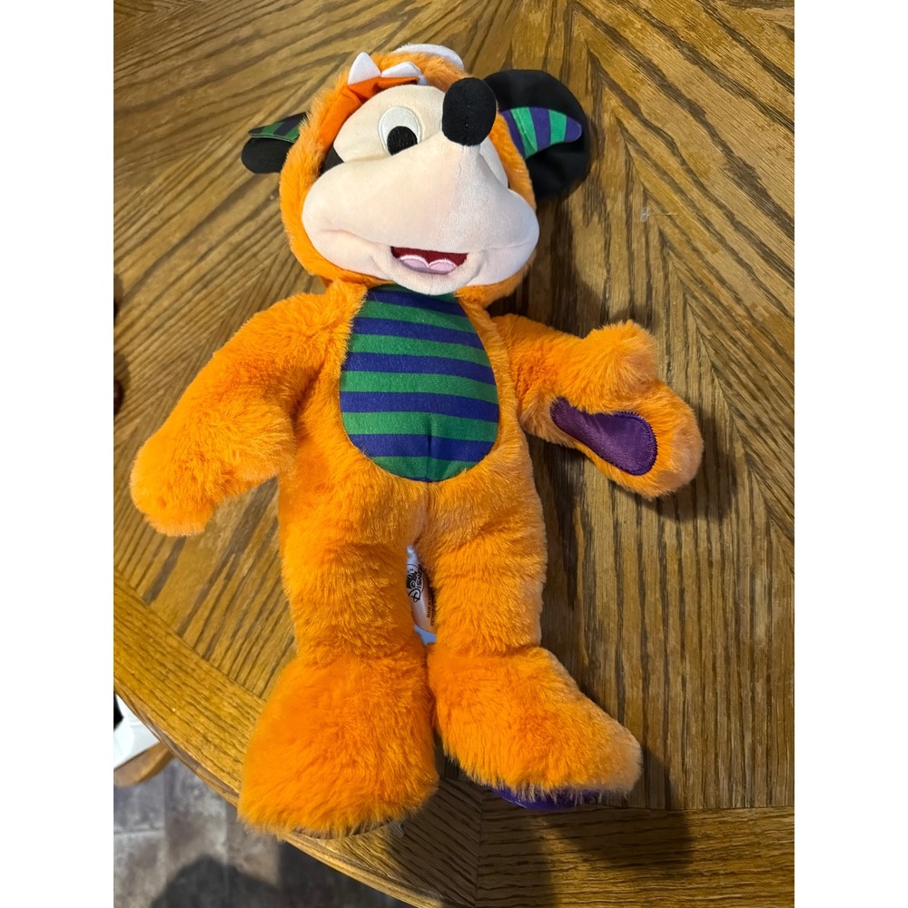 Disney Store 2025 Mickey Mouse Halloween Monster Orange Plush Toy 15"